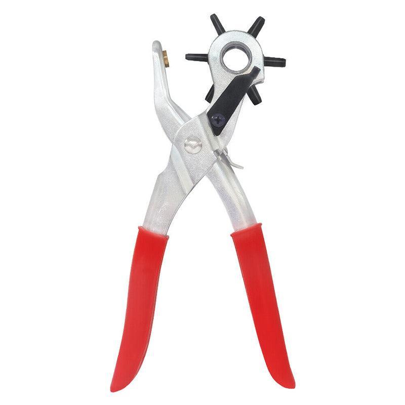Rotating Leather Hole Punch Plier 2-4.5mm 6 Size for Belt Strap Card Craft V528-15B384559