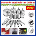 15PCS Diamond Drill Bit Set 6mm-50mm Tile Marble Glass Ceramic Hole Saw Drilling V528-15PCSDIAMONDDRIL-292685