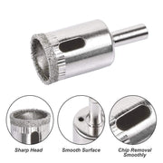 15PCS Diamond Drill Bit Set 6mm-50mm Tile Marble Glass Ceramic Hole Saw Drilling V528-15PCSDIAMONDDRIL-292685