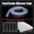 Food Grade Transparent Silicone Rubber Tube Hose Pipe Clear Beer Milk Soft 1M - 9*13mm V528-16398