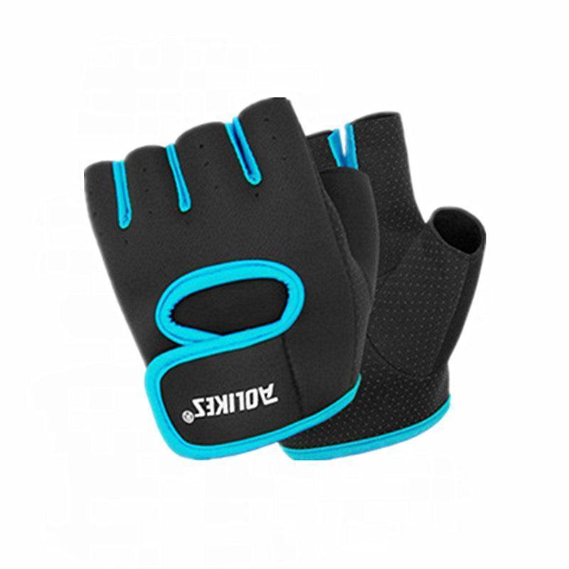 S Size Sports Gloves Weight Lifting Exercise Training Workout Bike Riding Men Women - Black+Purple V528-16781054835