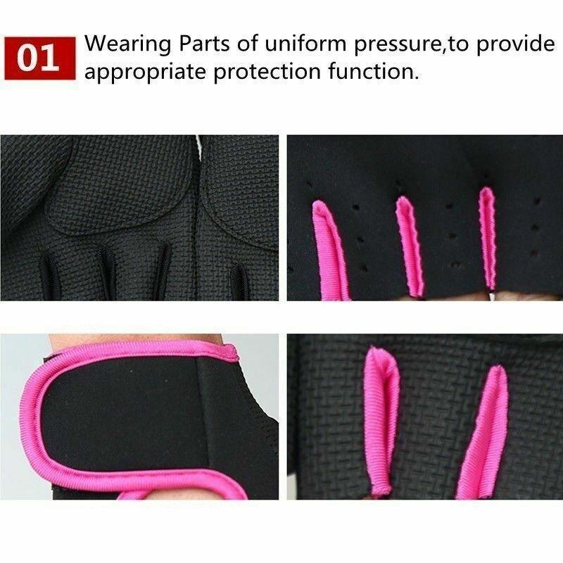 S Size Sports Gloves Weight Lifting Exercise Training Workout Bike Riding Men Women - Black+Purple V528-16781054835