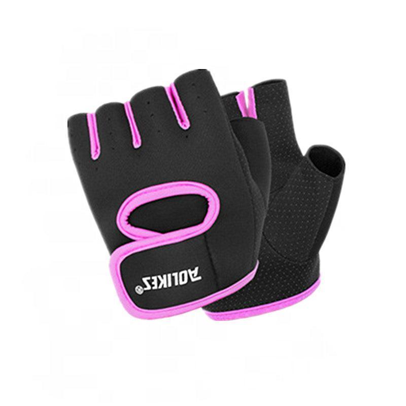 S Size Sports Gloves Weight Lifting Exercise Training Workout Bike Riding Men Women - Black+Grey V528-1678191045