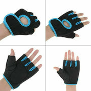 M Size Sports Gloves Weight Lifting Exercise Training Workout Bike Riding Men Women - Black+Grey V528-1678288717
