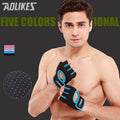 L Size Aolikes Sports Gloves Weight Lifting Exercise Training Workout Bike Riding - Black V528-1678477849