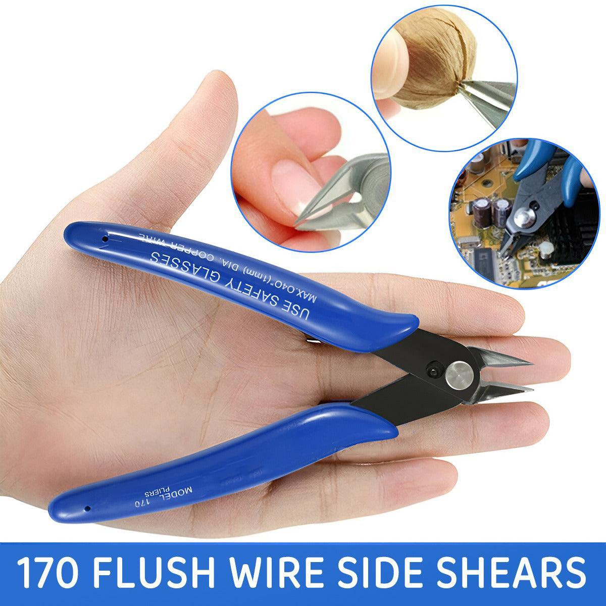 Model 170 Flush Wire Side Shears Cutters Pliers Rba Rda Tool V528-170DIY-PLIERS-BLUE-254223