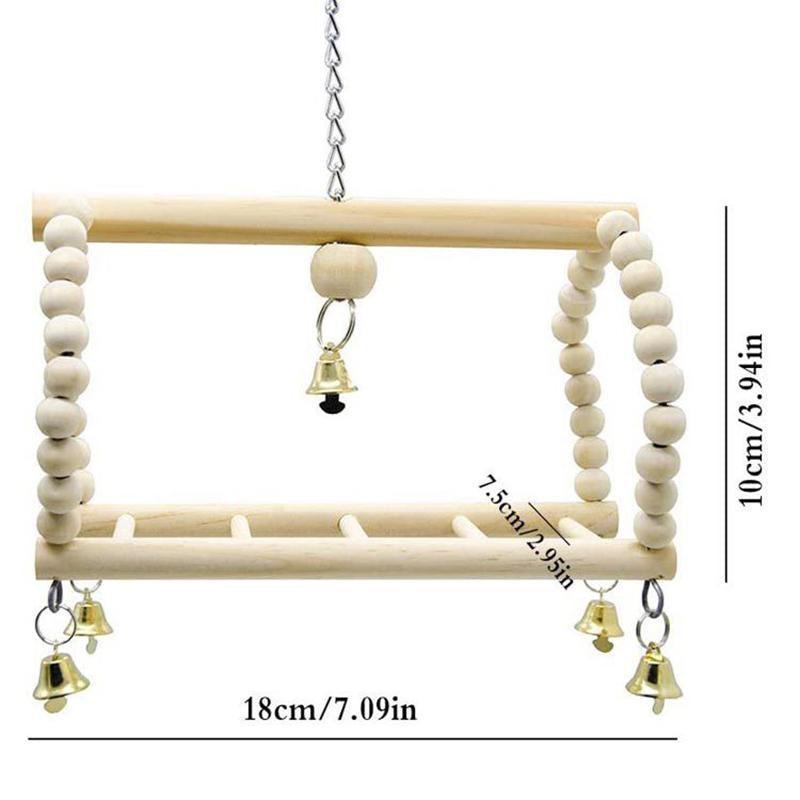 17PCS Bird Toys Parrot Swing Toys Chewing Hanging Bell Cockatiel Cage Toy Set V528-17PCSPARROTTOYSET-504828