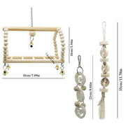 17PCS Bird Toys Parrot Swing Toys Chewing Hanging Bell Cockatiel Cage Toy Set V528-17PCSPARROTTOYSET-504828