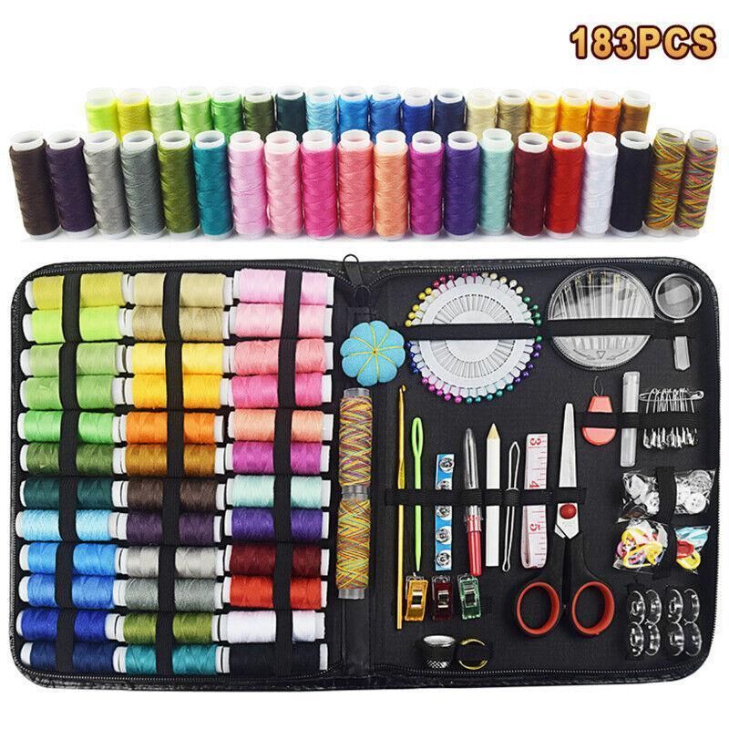 Sewing Kit 183Pcs Portable Mini Premium Travel Home Beginner Emergency V528-183PCSSEWINGKIT-582860