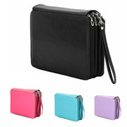 168 Slots Large Capacity Pencil Case Foldable Pen Bag Make Up Storage Organizer - Rose Red V528-184STATIONERYBAG-ROSERED-93158