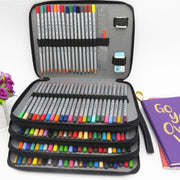 168 Slots Large Capacity Pencil Case Foldable Pen Bag Make Up Storage Organizer - Rose Red V528-184STATIONERYBAG-ROSERED-93158