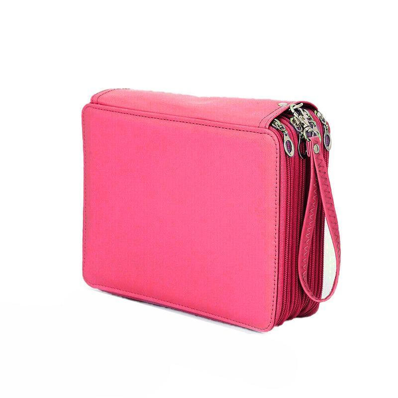 168 Slots Large Capacity Pencil Case Foldable Pen Bag Make Up Storage Organizer - Rose Red V528-184STATIONERYBAG-ROSERED-93158