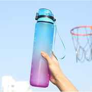 1L Water Bottle Motivational Drink Flask With Time Markings Bpa Free Sport Gym - Grey V528-1LWATERBOTTLE-GREY-875194