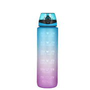 1L Water Bottle Motivational Drink Flask With Time Markings Bpa Free Sport Gym - Grey V528-1LWATERBOTTLE-GREY-875194