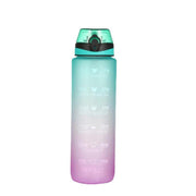 1L Water Bottle Motivational Drink Flask With Time Markings Bpa Free Sport Gym - Grey V528-1LWATERBOTTLE-GREY-875194