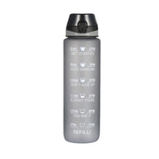 1L Water Bottle Motivational Drink Flask With Time Markings Bpa Free Sport Gym - Red+Blue V528-1LWATERBOTTLE-REDBLUE-683198