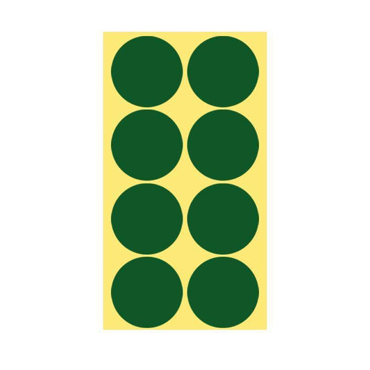 8/13/25/50mm Colour Sticker Dots Adhesive Round Labels Circular Scrapbooking Green - 13mm 132 Dots - 1 Sheet V528-1PC-GREEN-13MM147DOTS-196743