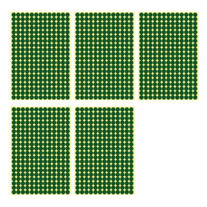 8/13/25/50mm Colour Sticker Dots Adhesive Round Labels Circular Scrapbooking Green - 13mm 132 Dots - 1 Sheet V528-1PC-GREEN-13MM147DOTS-196743