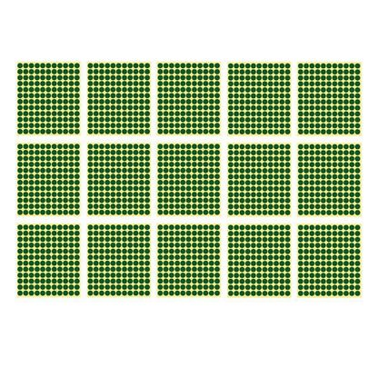 8/13/25/50mm Colour Sticker Dots Adhesive Round Labels Circular Scrapbooking Green - 13mm 132 Dots - 1 Sheet V528-1PC-GREEN-13MM147DOTS-196743