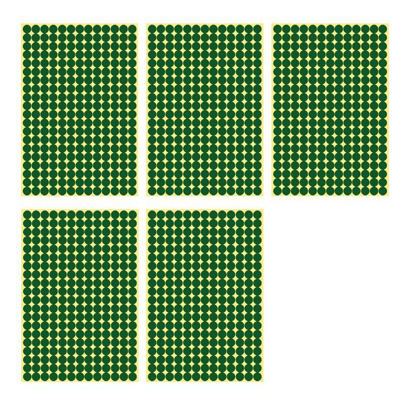 8/13/25/50mm Colour Sticker Dots Adhesive Round Labels Circular Scrapbooking Green - 25mm 40 Dots - 1 Sheet V528-1PC-GREEN-25MM55DOTS-525964