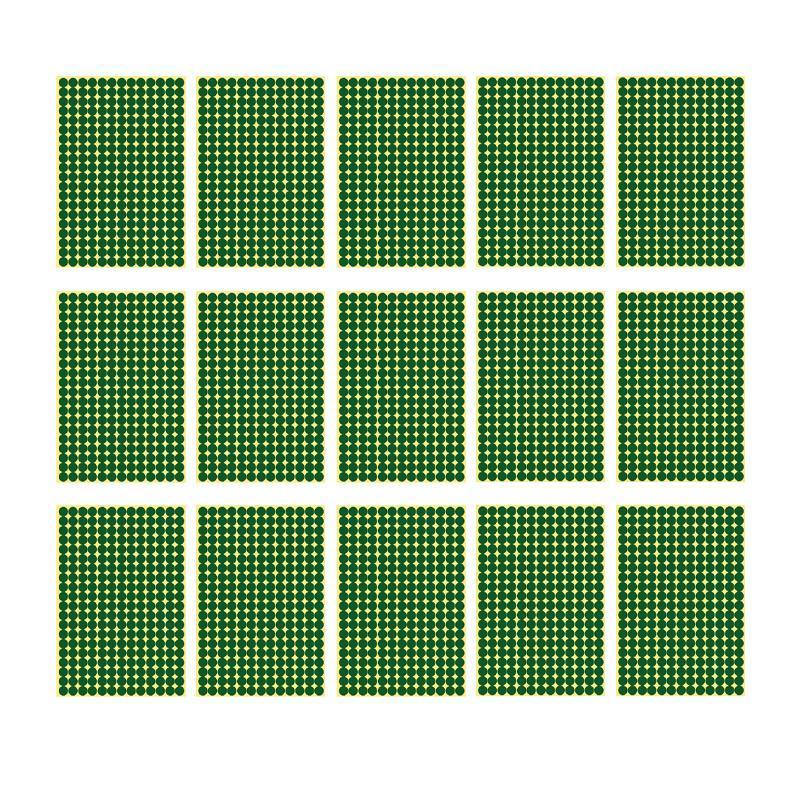 8/13/25/50mm Colour Sticker Dots Adhesive Round Labels Circular Scrapbooking Green - 25mm 40 Dots - 1 Sheet V528-1PC-GREEN-25MM55DOTS-525964