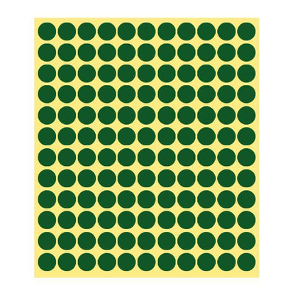 8/13/25/50mm Colour Sticker Dots Adhesive Round Labels Circular Scrapbooking Green - 25mm 40 Dots - 1 Sheet V528-1PC-GREEN-25MM55DOTS-525964