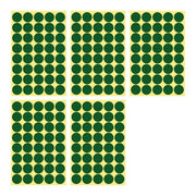 8/13/25/50mm Colour Sticker Dots Adhesive Round Labels Circular Scrapbooking Green - 25mm 40 Dots - 1 Sheet V528-1PC-GREEN-25MM55DOTS-525964