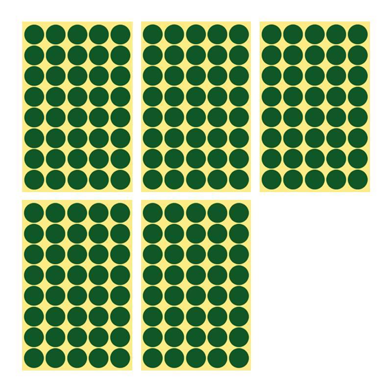 8/13/25/50mm Colour Sticker Dots Adhesive Round Labels Circular Scrapbooking Green - 25mm 40 Dots - 1 Sheet V528-1PC-GREEN-25MM55DOTS-525964