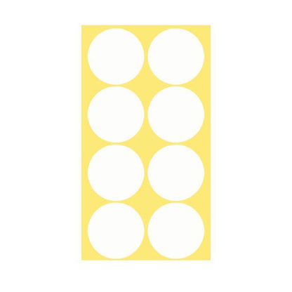 8/13/25/50mm Colour Sticker Dots Adhesive Round Labels Circular Scrapbooking White - 50mm 8 Dots - 1 Sheet V528-1PCS-WHITE-50MMX8DOTS69389