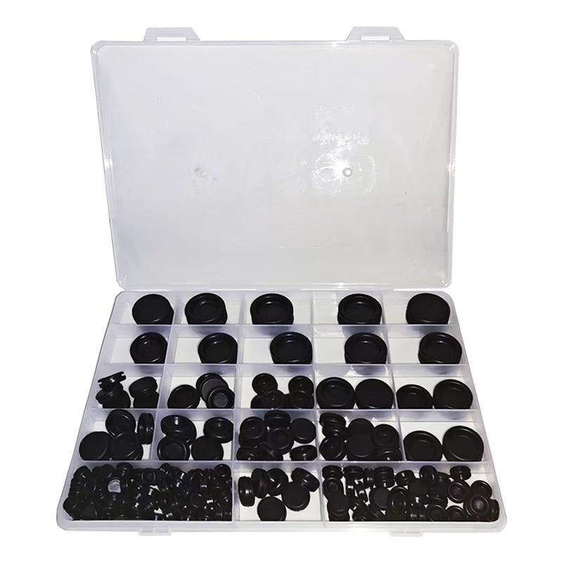 200 Pcs Auto Rubber Grommet Assortment Set Fastener Kit Blanking 7 Popular Sizes V528-200PCSRUBBERGROMMET-451753