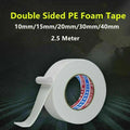 Double Sided White Pe Foam Sticky Tape Mounting Diy Craft Strong Adhesive 2.5M V528-2280046-228004767474