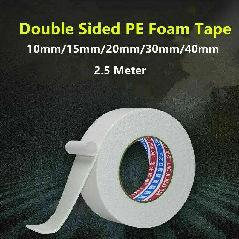 Double Sided White Pe Foam Sticky Tape Mounting Diy Craft Strong Adhesive 2.5M V528-2280046-228004767474