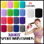 Sport Cotton Wristband Wrist Band Sweatband Sweat Training Tennis Gym Yoga - Yellow V528-2280266-228027076168
