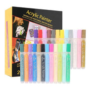 Flysea 12-80 Colours Acrylic Paint Pens Painting Stone Ceramic Glass Marker2-3Mm - 24-Colour Set V528-24-COLOURSET-545114