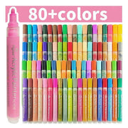 Flysea 12-80 Colours Acrylic Paint Pens Painting Stone Ceramic Glass Marker2-3Mm - 24-Colour Set V528-24-COLOURSET-545114