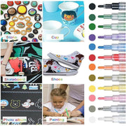 Flysea 12-80 Colours Acrylic Paint Pens Painting Stone Ceramic Glass Marker2-3Mm - 24-Colour Set V528-24-COLOURSET-545114
