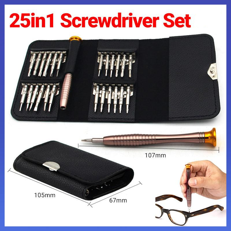 25 in 1 Precision Screwdriver Set Mini Repair Tool Kit for Phone Glasses Watch V528-25IN1SCREWDRIVERSET-722721