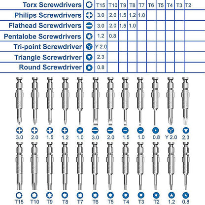 25 in 1 Precision Screwdriver Set Mini Repair Tool Kit for Phone Glasses Watch V528-25IN1SCREWDRIVERSET-722721
