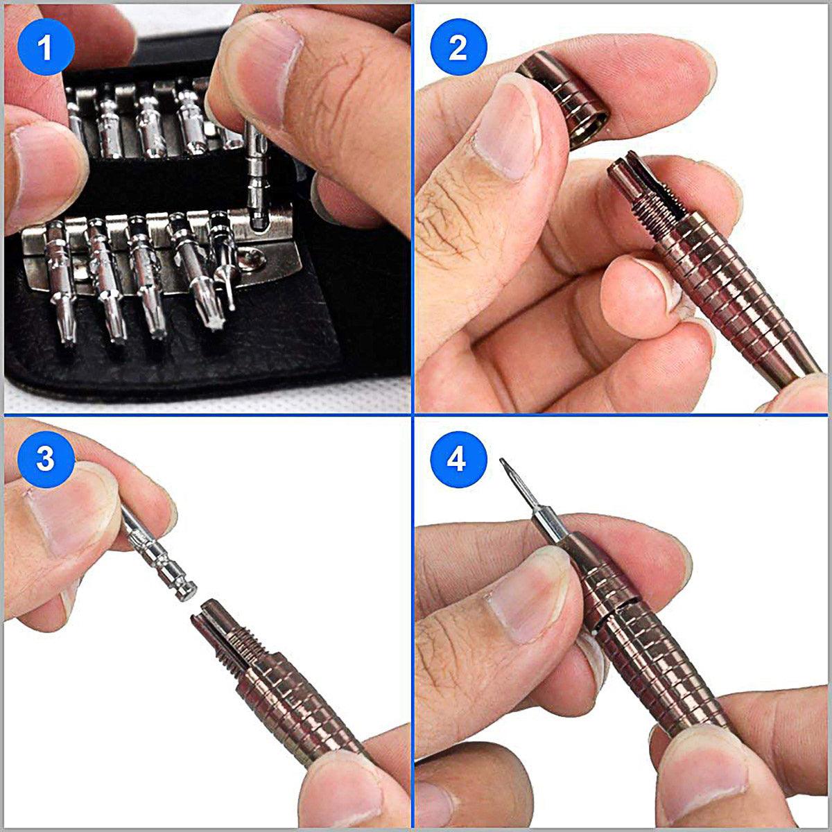 25 in 1 Precision Screwdriver Set Mini Repair Tool Kit for Phone Glasses Watch V528-25IN1SCREWDRIVERSET-722721