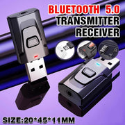 2 in 1 Bluetooth 5.0 USB Audio Transmitter Receiver with 3.5mm AUX Adapter V528-2IN1USBBLUETOOTH-675985