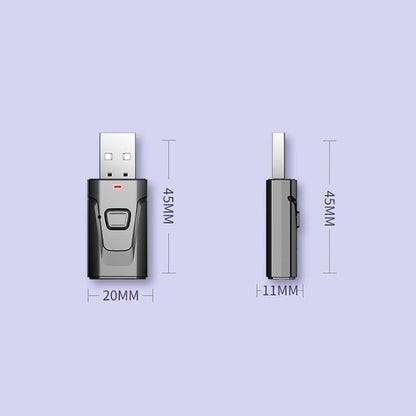 2 in 1 Bluetooth 5.0 USB Audio Transmitter Receiver with 3.5mm AUX Adapter V528-2IN1USBBLUETOOTH-675985