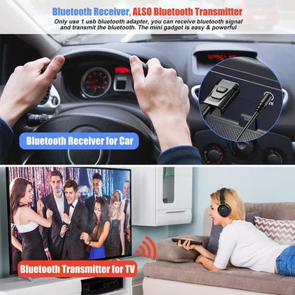 2 in 1 Bluetooth 5.0 USB Audio Transmitter Receiver with 3.5mm AUX Adapter V528-2IN1USBBLUETOOTH-675985