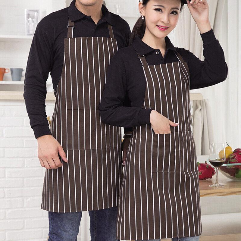 Apron with Pocket 2Pcs Chef Butcher Kitchen Cooking Baking Restaurant Wear - Black V528-2PCSAPRON-BLACK-430065