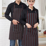 Apron with Pocket 2Pcs Chef Butcher Kitchen Cooking Baking Restaurant Wear - Black V528-2PCSAPRON-BLACK-430065