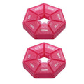 Weekly Pill Organiser 7 Day Medicine Box Tablet Case Dispenser 2 Pack - Red V528-2PCSMEDICINEBO-RED-35814