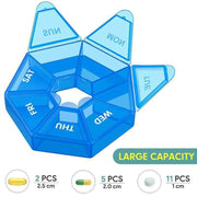 Weekly Pill Organiser 7 Day Medicine Box Tablet Case Dispenser 2 Pack - Red V528-2PCSMEDICINEBO-RED-35814