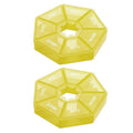 Weekly Pill Organiser 7 Day Medicine Box Tablet Case Dispenser 2 Pack - Yellow V528-2PCSMEDICINEBO-YELLOW-46559
