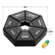 Weekly Pill Organiser 7 Day Medicine Box Tablet Case Dispenser 2 Pack - Army Green V528-2PCSPILLBO-ARMYGREEN-26783