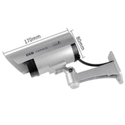 2pcs Dummy Security Camera with Flashing LED Outdoor Fake CCTV Surveillance Decoy V528-2PCSSOLARPOWER-SILVER-950620