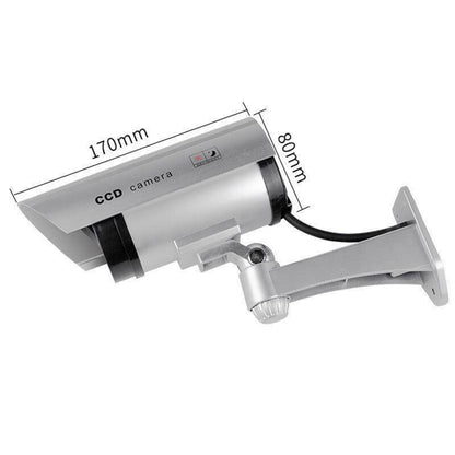 2pcs Dummy Security Camera with Flashing LED Outdoor Fake CCTV Surveillance Decoy V528-2PCSSOLARPOWER-SILVER-950620
